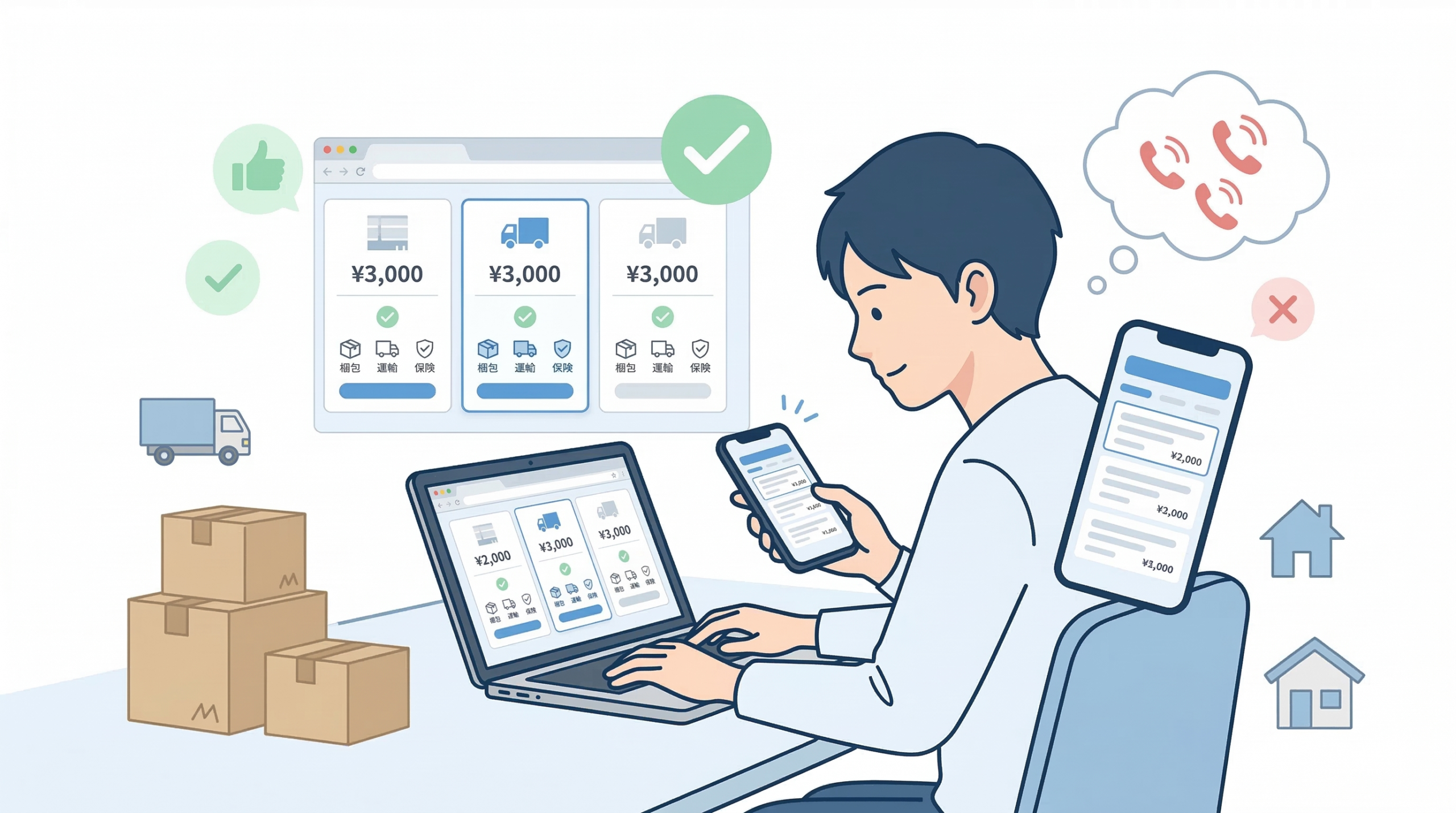 引越し一括見積もりおすすめ比較｜料金と使いやすさで選ぶ