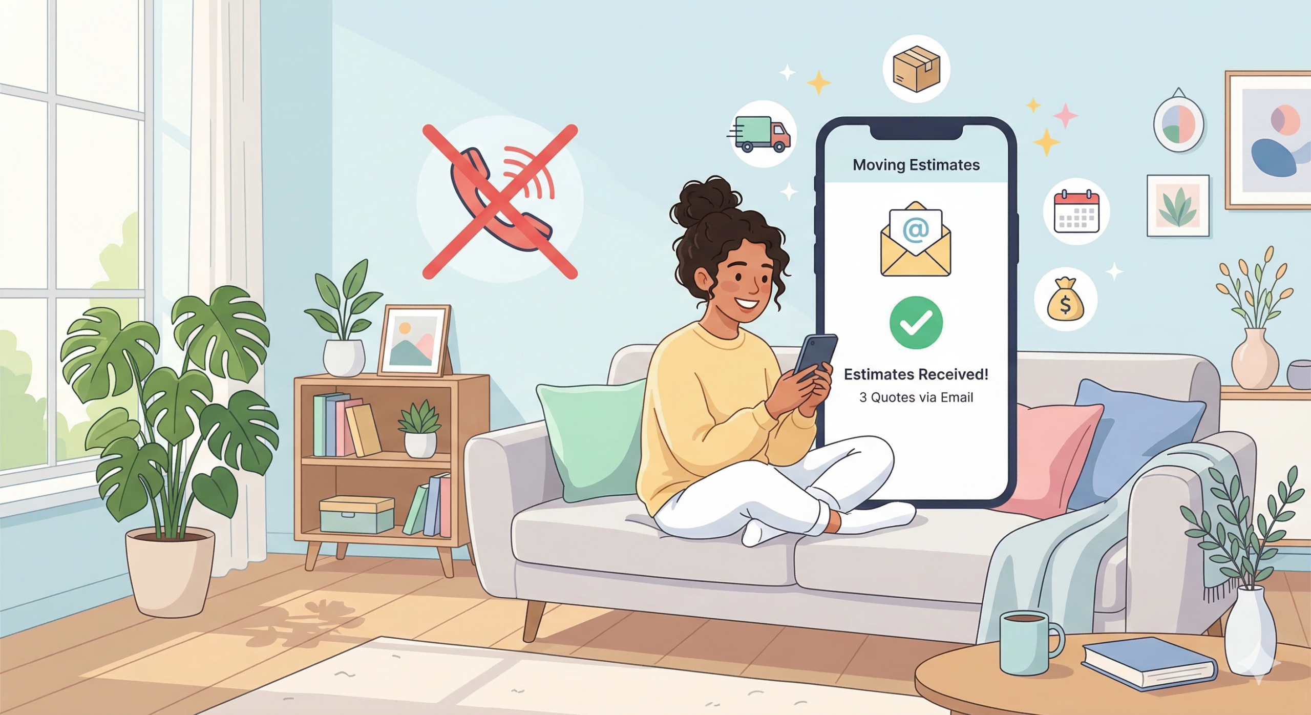 【電話なし】引越し一括見積もり比較！営業電話を回避してWeb完結